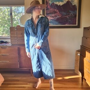 Long denim sherpa lined jean jacket